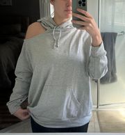 Shoulder Cut Out Hoodie