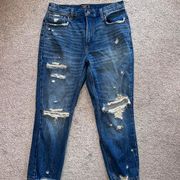 Abercrombie & Fitch Dark Wash Ripped Jeans