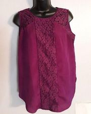 Worthington purple lace tank top