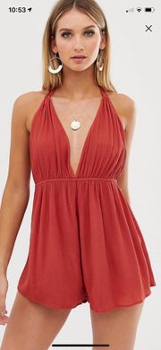 Linen Halter Neck Romper