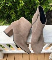 Sole Society Taupe Faux Suede Booties Size 5.5