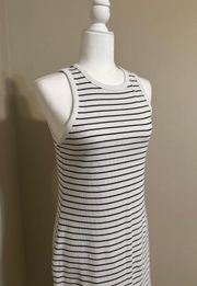 Stripped Black and White Mini Dress Size: Medium