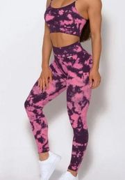 Bombshell Sportswear Tie Dye Pink/Purple Set Size XS/S