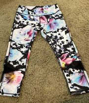 White/Black Flower Leggings