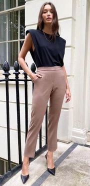 Aritzia Babaton Conan Pant Cropped Slim-Leg Trousers Shadow Mauve Size 2