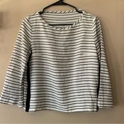 Black and White Striped Blouse Size Small