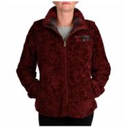 Pendleton Sherpa Teddy Jacket Fleece Full Zipper Plaid Chest Pocket Red Medium