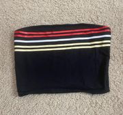 black striped tube top