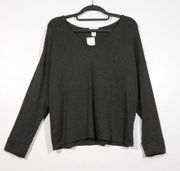 NWT Eberjey Annia Top in Charcoal Size Large