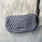 Miu Miu Gray Lavender Matelasse Wristlet