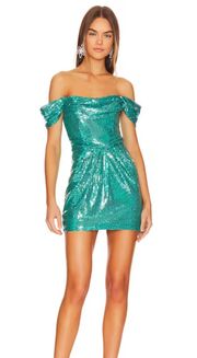 Revolve  Annelise Mini Dress In Turquoise