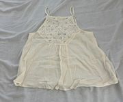 crochet high neck tank top Size 8 Condition: NWT Color: white  Details : - Lined - Adjustable straps