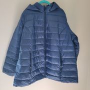 32 Degrees Heat Blue Long Packable Down Puffer Jacket