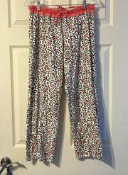 Jenni by Jennifer Moore Leopard Print PJ Pajama Pants Medium