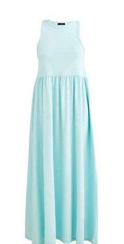 J.Crew Knit Cutaway Tank Maxi Dress Aqua