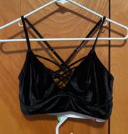 Xhileration Velvet Black Bralette