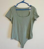 [Abercrombie & Fitch] NWT Sage Green Thong Bodysuit- Size XL