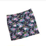 Target  Navy Floral Mini Skirt Sz XL