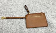 Tommy Hilfiger Brown Faux Leather Mini Wallet Wristlet EUC