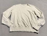 Uniqlo Cream Long Sleeve 100% Cotton Crewneck Sweatshirt Size Medium EUC