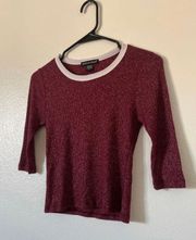 Burgundy Ribbed Crop Top