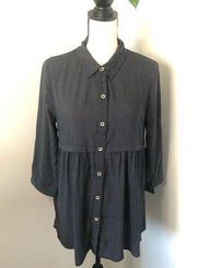 NEW Hem & Thread Polka Dot Button Down Tunic