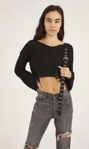 Black Cropped Sweater