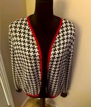 Vintage Leslie Fay plaid sweater Cardigan, 24P