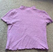 Forever 21 Purple turtle neck crop top