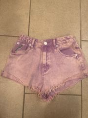 Purple Jean Shorts