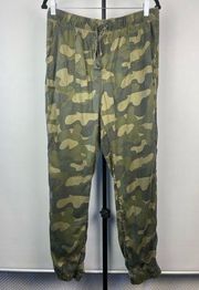 C & C California Green Camo 100% Lyocell Elastic Drawstring Jogger Pants