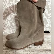 Sole Society Calanth Bootie Sz 8.5M Taupe Folded Cuff