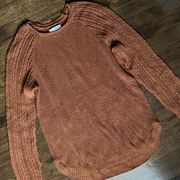 Knit Pullover Sweater Brown Size S