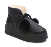 NEW ASH Faux Shearling Booties, Black, Size EU 39 New in Box, Retail $250