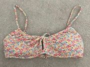 Hollister Textured Floral Bikini Top