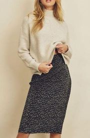 Dress Forum Dot Print Pleated Midi Skirt Women’s Medium