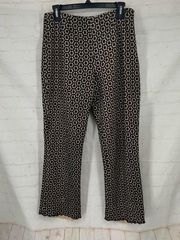 Etcetera cream/black embroidered pants 6