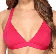 Onia Small Dark Hot Pink Alexandra Triangle Bikini Top