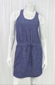 LOU & GREY Chambray Sleeveless Linen Casual Dress Size XS