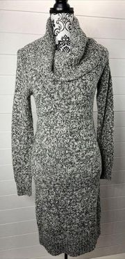 The Limited Cow Neck Sweater Dress Sz XS Marbled Gray * Missing Belt/NEW
