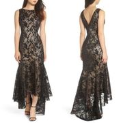 Eliza J Sequin Lace Trumpet Gown