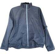 Head Womens Sportswear Windbreaker Jacket Sz M Blue Gray Full Zip Up Lightweight