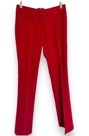 XOXO Womens Dress Pants Sz 1/2 Red Stretch Holiday Christmas Solid