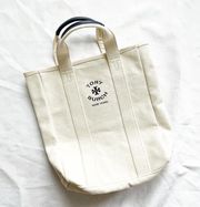 Tory Burch Cream Canvas Tote Bag