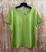 Blair Lime Green Scoopneck Short Sleeve T Shirt