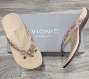 Vionic light brown and cream sandals size 5 wide