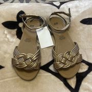 H&M Women’s Bronze Braided Sandal NWT