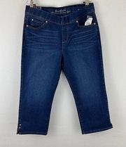 Gloria Vanderbilt Womens Avery Pull on Capri  Denim Jean Mid Rise Size 12P