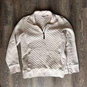 Quilted Quarter Zip Pullover Sweatshirt