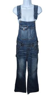 Vintage Y2K 90's Silver Jeans Overalls Distressed Bootcut Faded